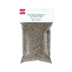 Modélisme : Matériel de flocage : Gravier noir, brun et beige - Busch
