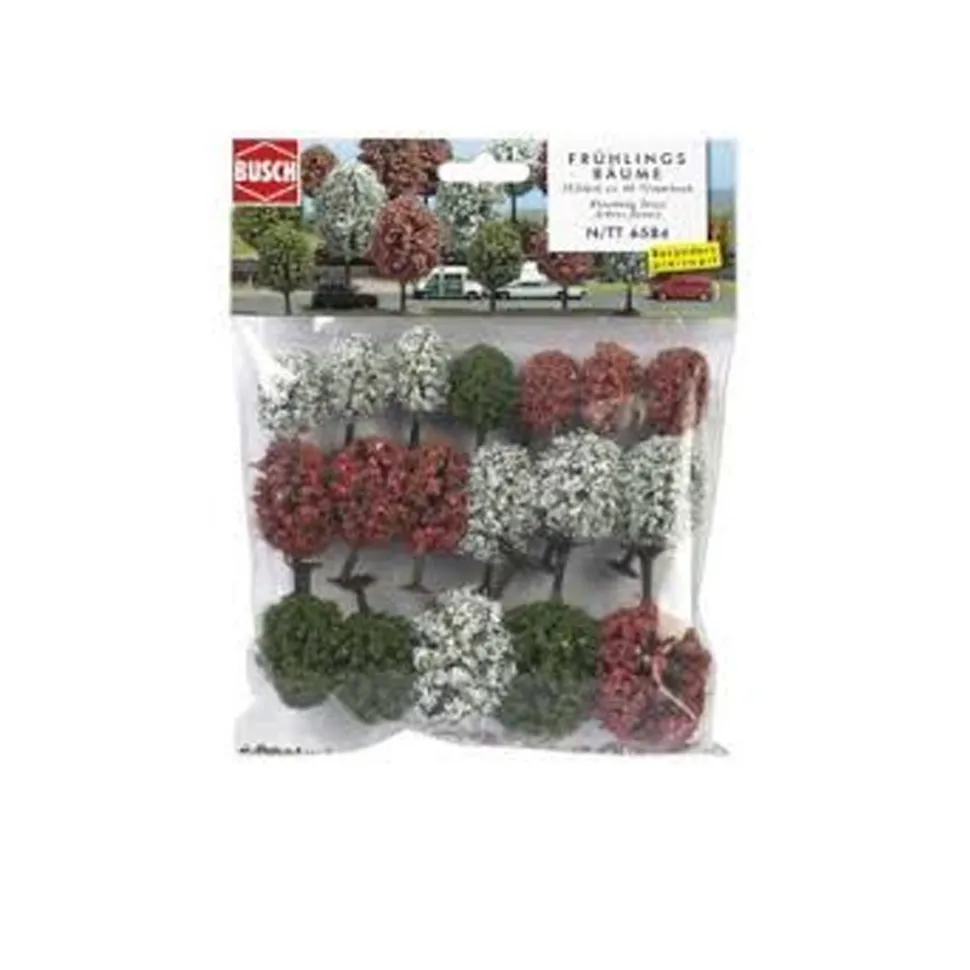 Modélisme : Végétation - 18 Arbres fleuris - Busch