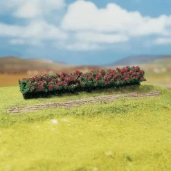 Modélisme : Végétation : Arbres Premium : 3 haies aux fleurs rouges - Faller