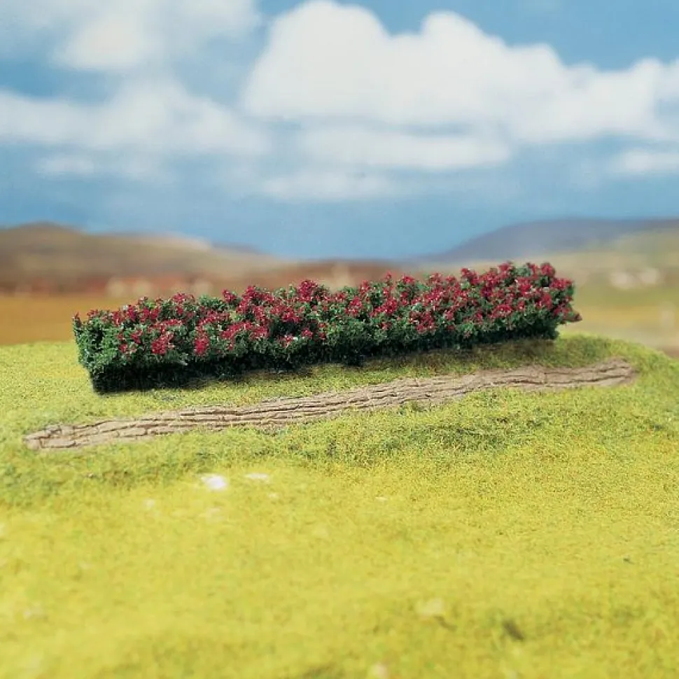 Modélisme : Végétation : Arbres Premium : 3 haies aux fleurs rouges - Faller