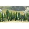 Modélisme : Végétation - Assortiment de 35 arbres et sapins - Busch
