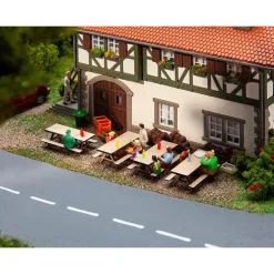 Modélisme HO : 4 Bancs à pique‐nique ‐ Époque IV : 1978/1985 - Faller