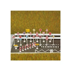 Modélisme HO : Accessoires de décor : Panneaux de signalisation - Busch