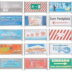 Modélisme HO : Accessoires de décor : Clôtures et panneaux de barrage fête foraine - Faller