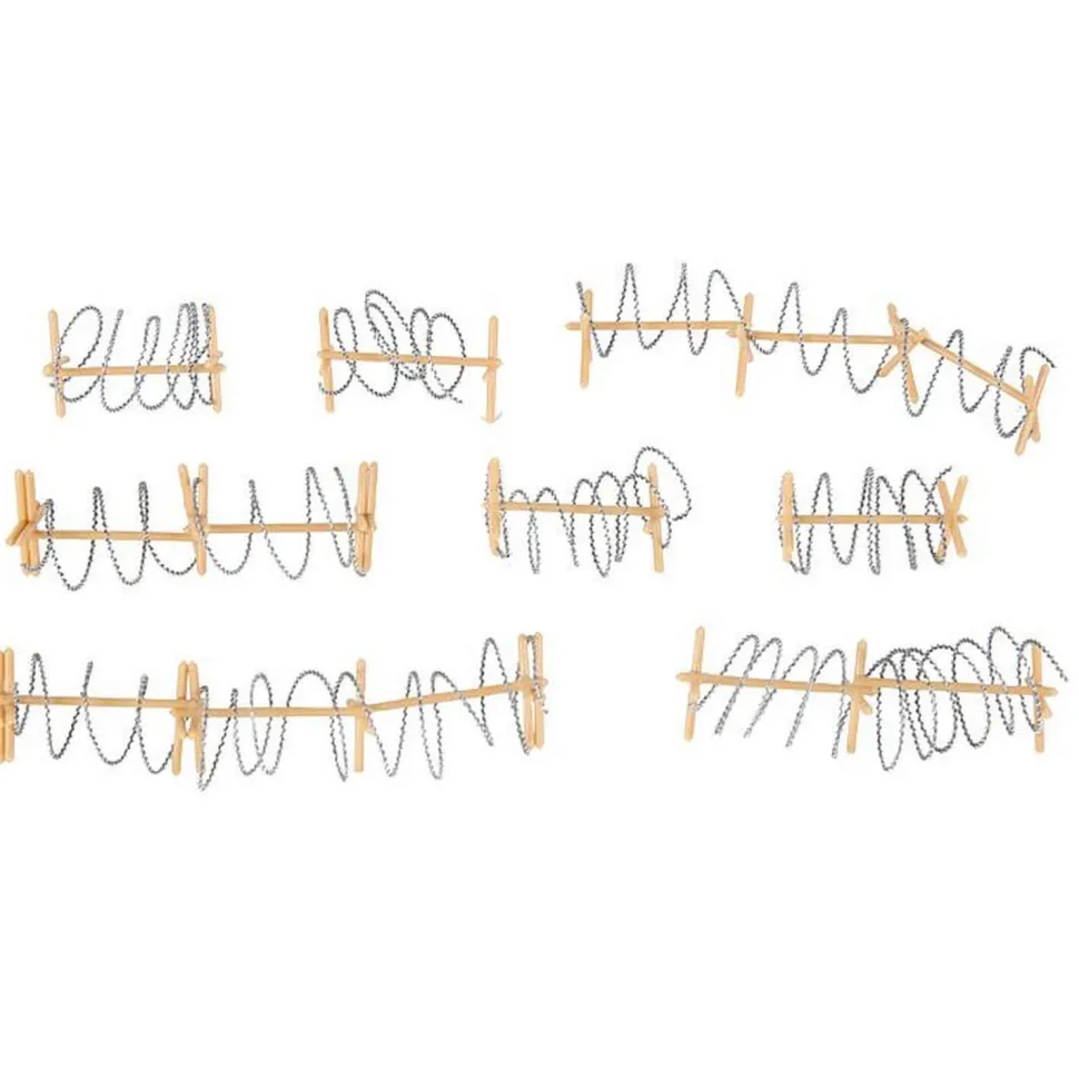 Modélisme HO : Accessoires décor : Barrages de fils barbelés - Faller