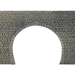 Modélisme HO : Dalle décorative : Entrée de tunnel à 2 voies - Faller