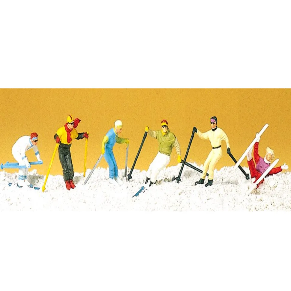 Modélisme HO : Figurines : Skieurs - Ski alpin - Preiser
