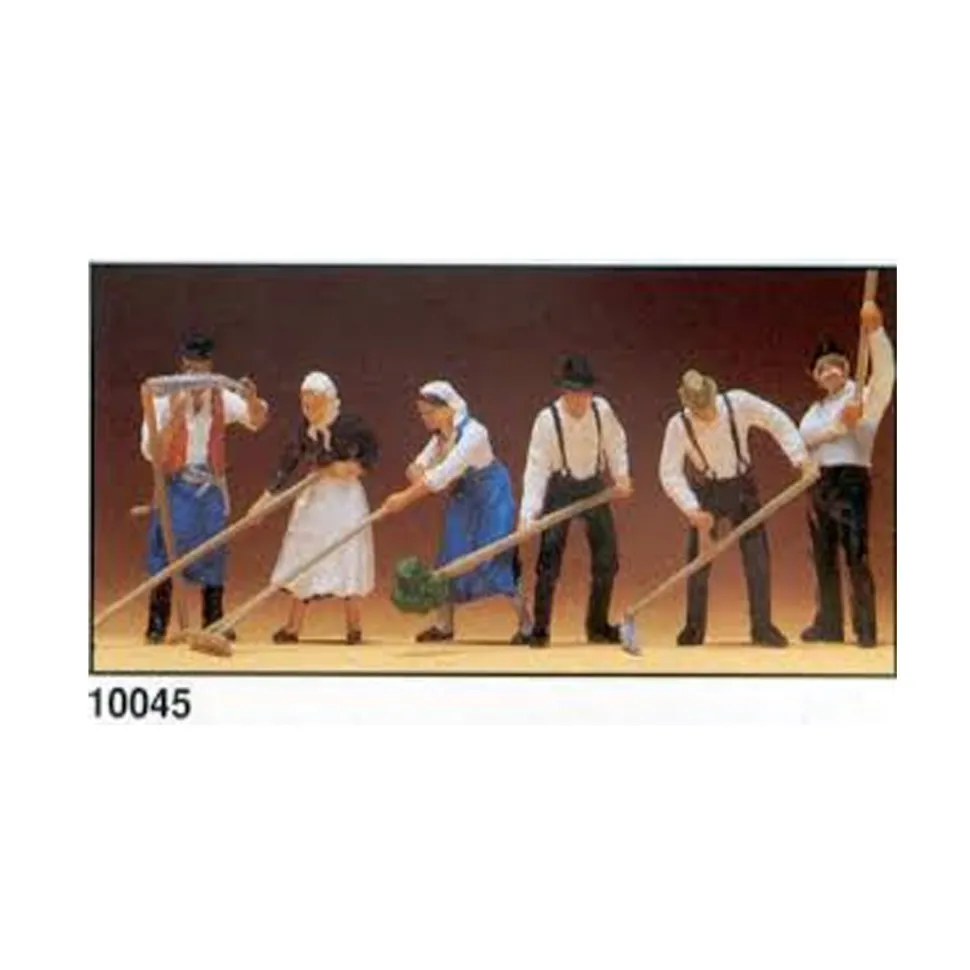 Modélisme HO : Figurines : Set Fermiers - Récolte du foin - Preiser