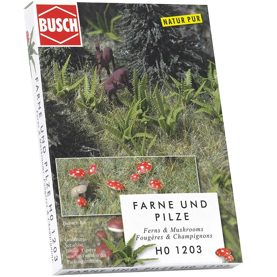 Modélisme HO : Fougères et Champignons - Busch