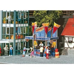 Modélisme HO : Fête foraine : Stand forain Pommes frites XXL - Faller