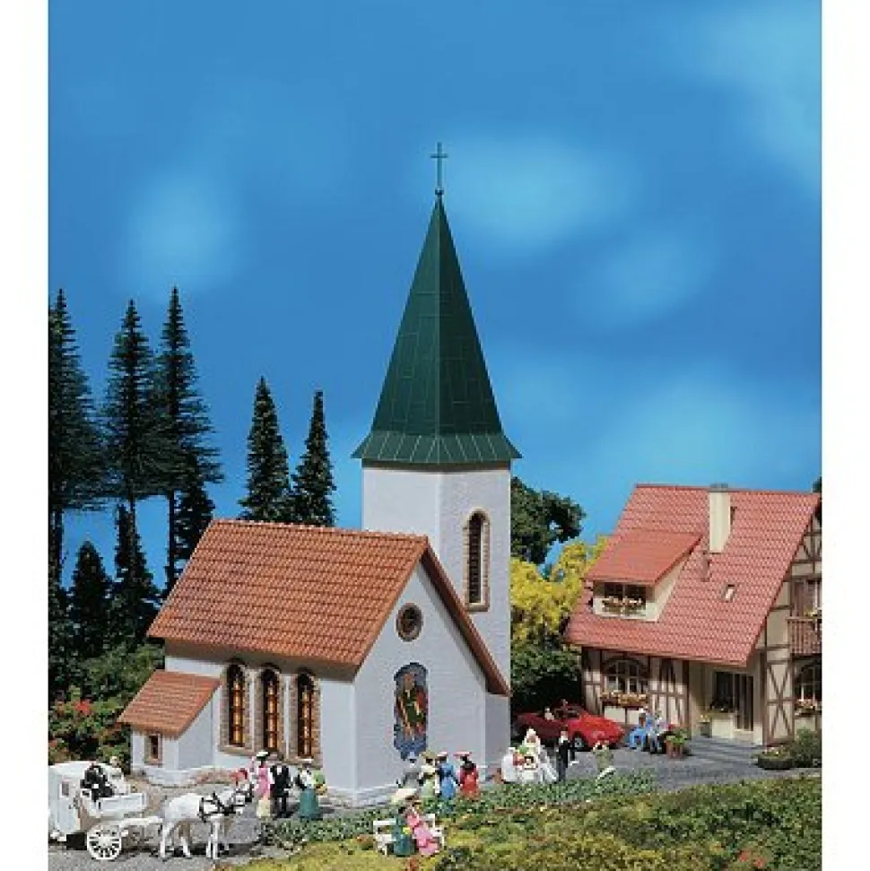 Modélisme HO : Église de village avec tour - Faller