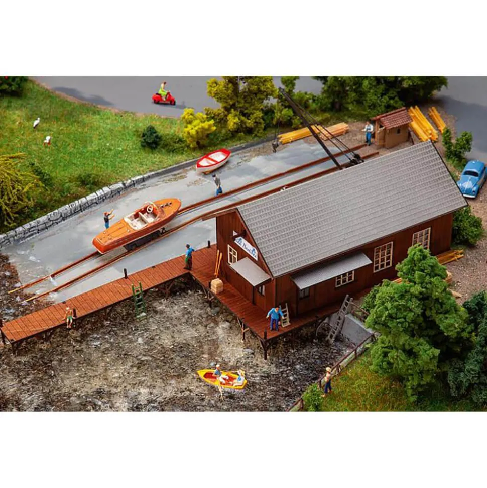 Modélisme HO : Hangar à bateaux - Faller