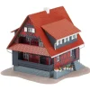 Modélisme HO : Maison à colombages avec fontaine - Faller