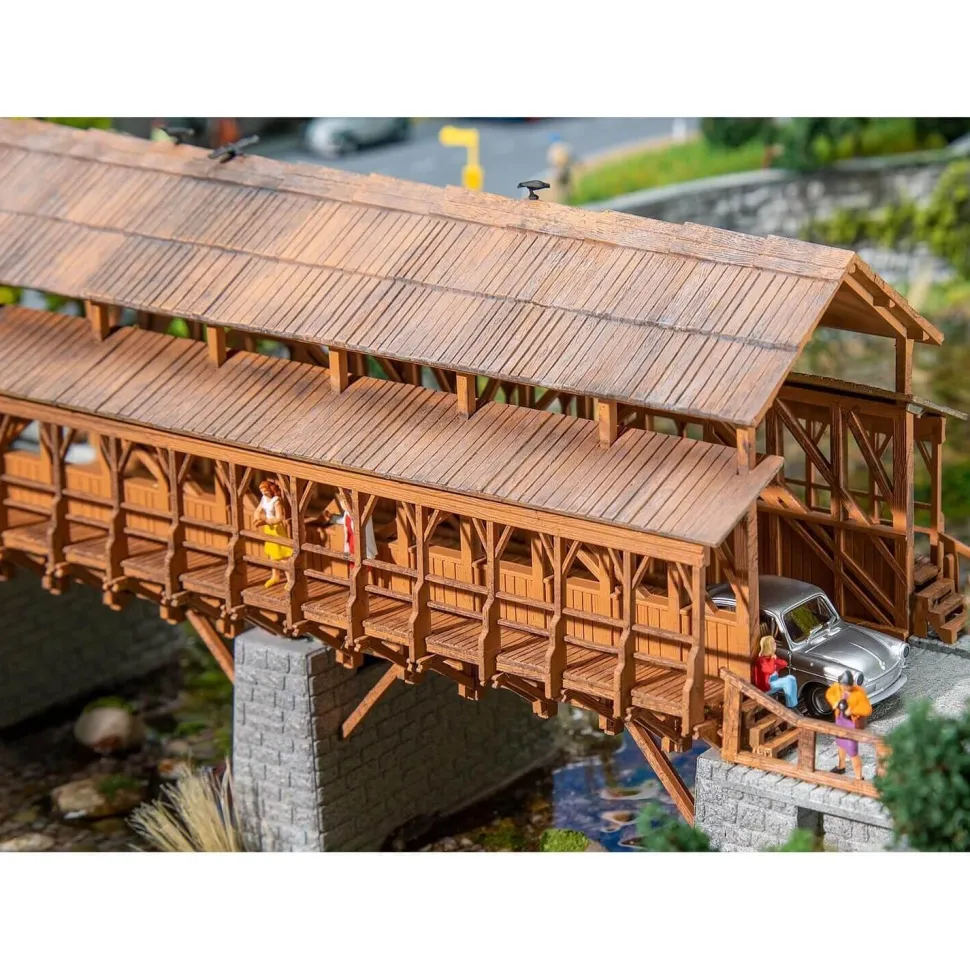Modélisme HO : Pont ferroviaire en bois - Faller