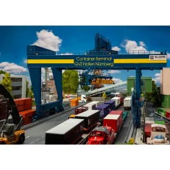 Modélisme HO : Portique à conteneurs GVZ Hafen Nürnberg - Faller