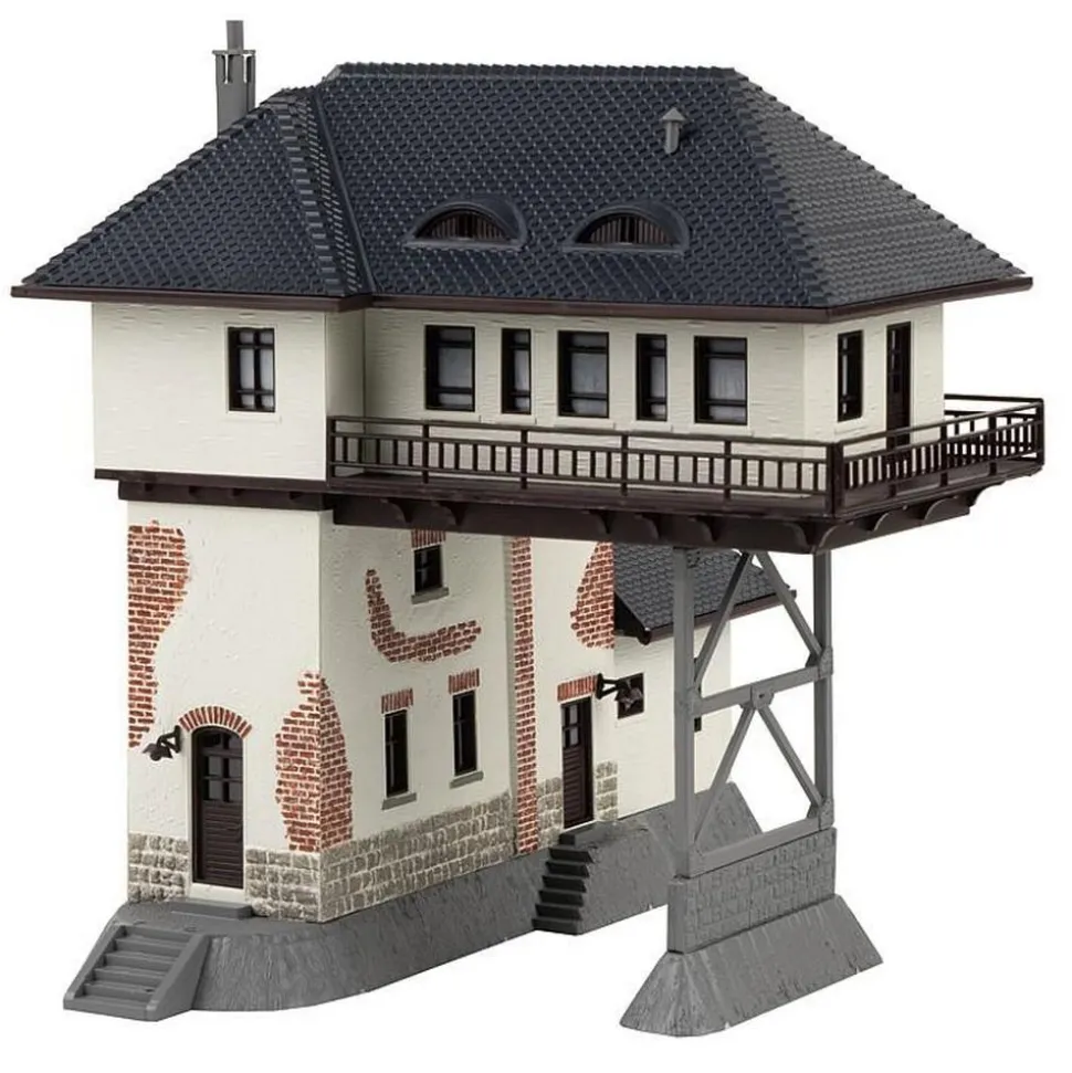 Modélisme HO : Poste d'aiguillage portique - Faller