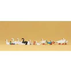 Modélisme HO Figurines : Canards, oies, cygnes - Preiser
