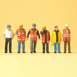 Modélisme HO Figurines : Ouvriers Gilet Signalisation - Preiser