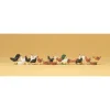 Modélisme HO Figurines : Poules et coqs - Preiser