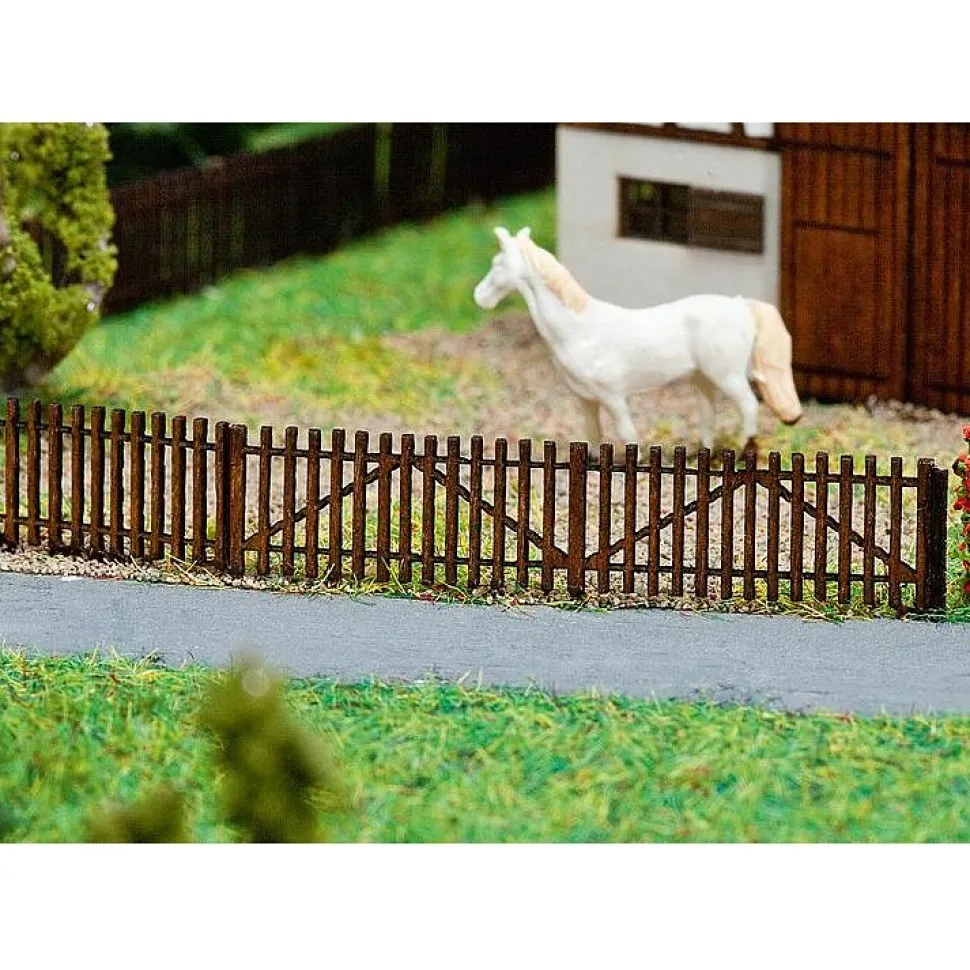 Modélisme N : Accessoires de décor : Clôture en lattes de bois - Faller