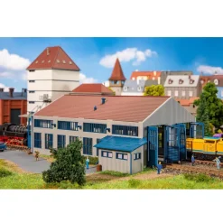 Modélisme N : Hangar à locomotive moderne : 2 emplacements - Faller