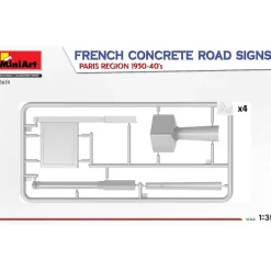 Panneaux routiers béton Paris 1930-40 – 1:35 - Mini Art