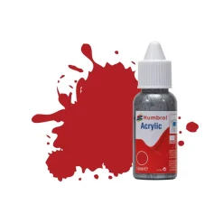 Peinture N°153 Rouge - Mat : Acrylique : 14 ml - Humbrol