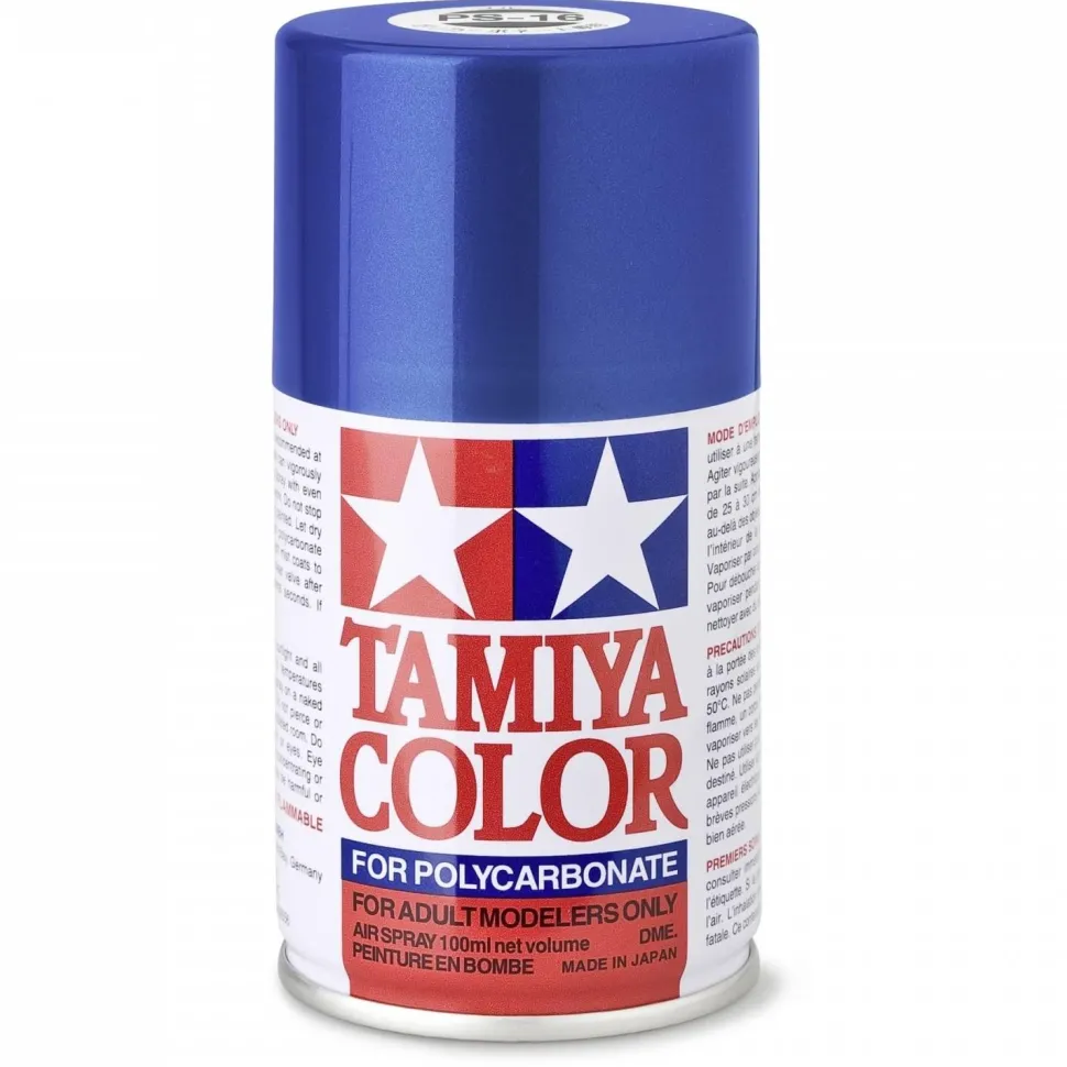 PS16 - Peinture en bombe 100 ml : bleu métallisé - Tamiya
