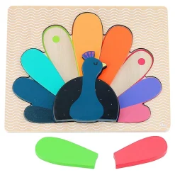 Puzzle / encastrement en volume paon - Andy Westface - Vilac