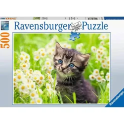 Puzzle 500 pièces : Chaton dans la prairie - Ravensburger