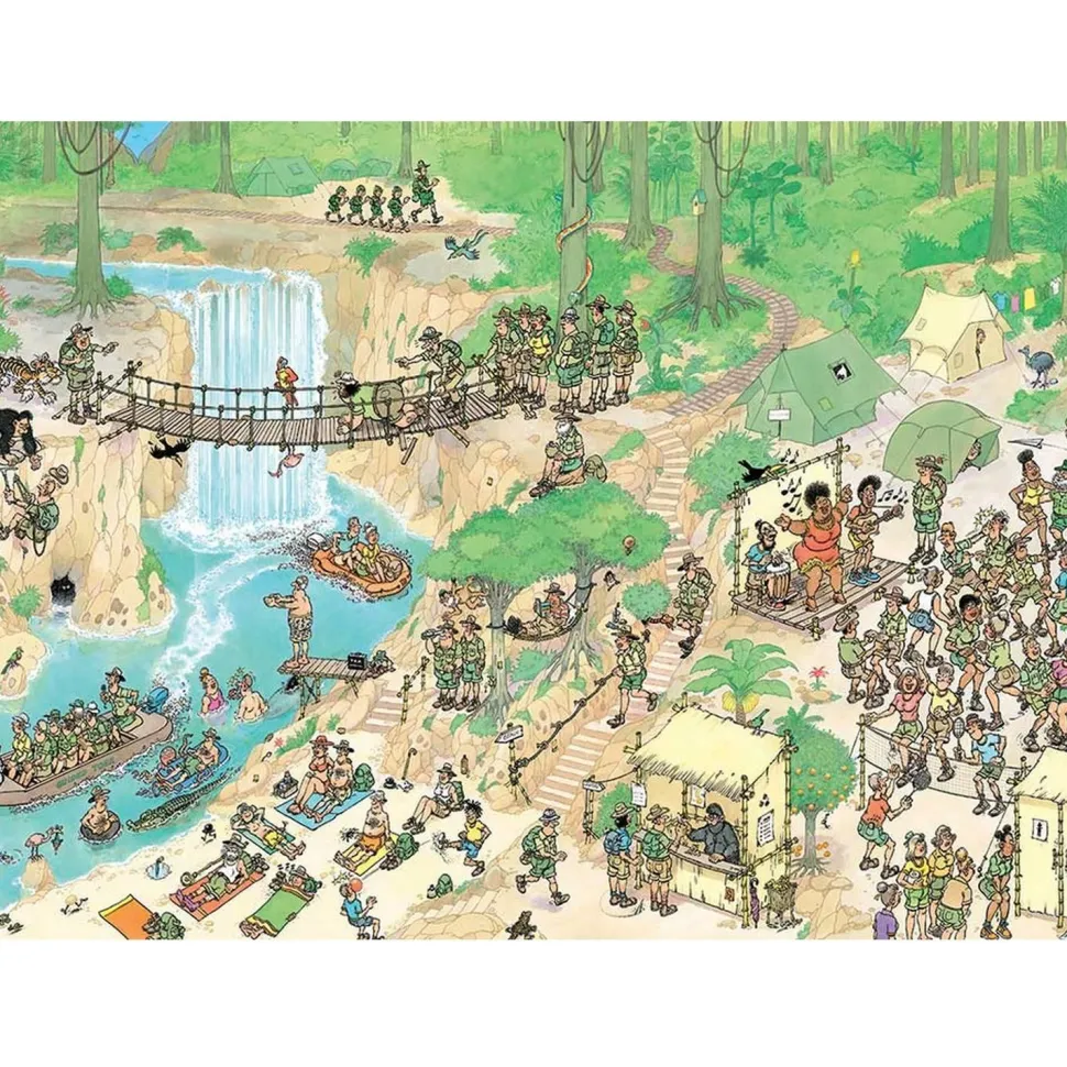 Puzzle 1000 pièces : Jan Van Haasteren : Tour dans la Jungle - Diset