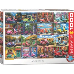 Puzzle 1000 pièces : 16 Scooters par Bigelow - Eurographics