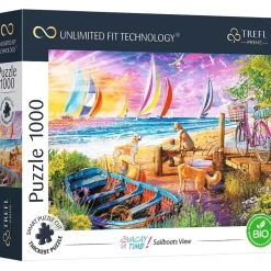 Puzzle 1000 pièces : Unlimited Fit Technology : Vue sur les Voiliers - Trefl Prime