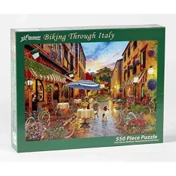 Puzzle 550 pièces : À vélo à travers l'Italie - Vermont Christmas Company