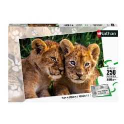 Puzzle 250 pièces : adorables lionceaux - Nathan