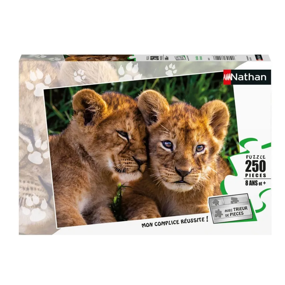 Puzzle 250 pièces : adorables lionceaux - Nathan