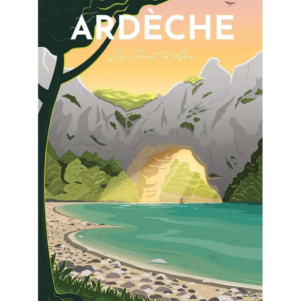 Puzzle 1500 pièces : Affiche de l'Ardèche, Louis l'Affiche - Nathan