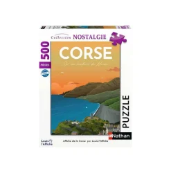 Puzzle 500 pièces : Affiche de la Corse, Louis l'Affiche - Nathan
