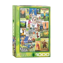 Puzzle 1000 pièces : Affiches de golf vintage - Eurographics