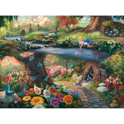 Puzzle 1000 pièces : Alice au pays des merveilles, Disney, Thomas Kinkade - Schmidt