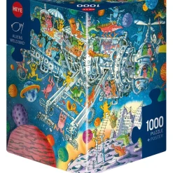 Puzzle 1000 pièces : aliens triangulaires bienvenue - Heye