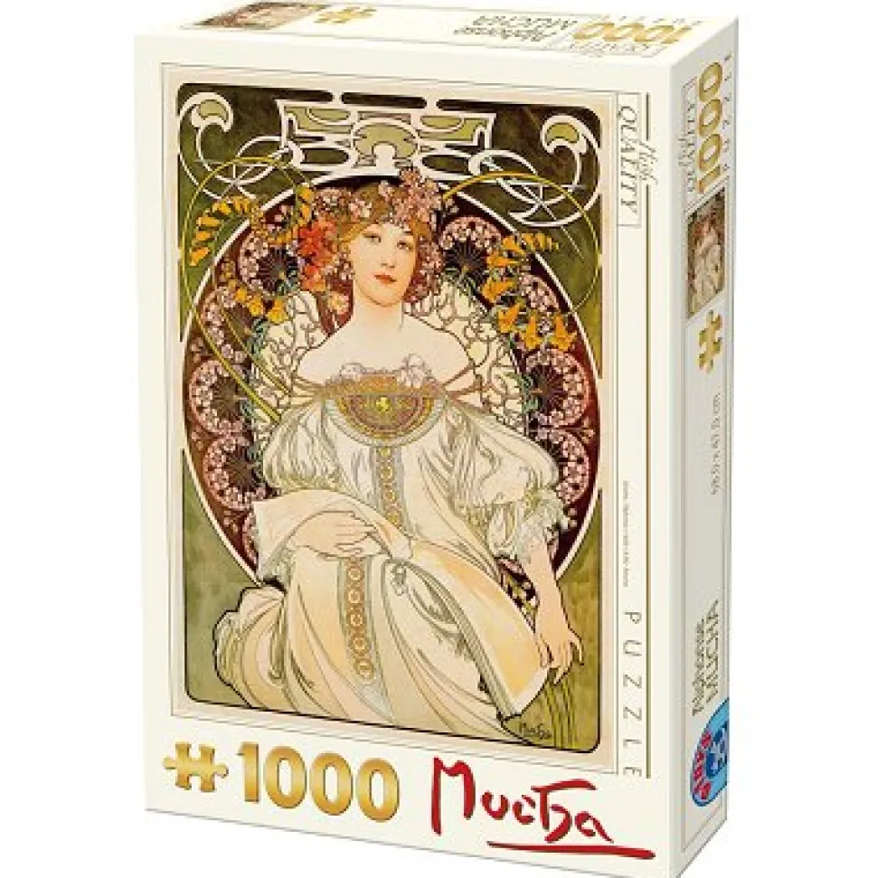Puzzle 1000 pièces - Alphonse Mucha : Rêverie - DToys
