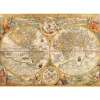 Puzzle 2000 pièces : Ancienne carte du monde - Clementoni