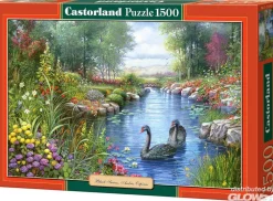 Puzzle 1500 pièces - Andres Orpinas : Les cygnes noirs - Castorland