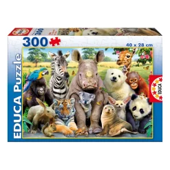 Puzzle 300 pièces : Animaux : Photo de classe - Educa