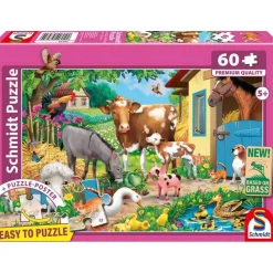 Puzzle 60 pièces : Animaux de la ferme - Schmidt