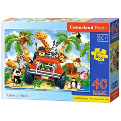 Puzzle 40 pièces : Animaux en safari - Castorland