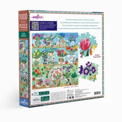 Puzzle 1000 pièces : Armoire florale - Eeboo
