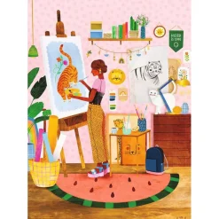 Puzzle 1500 pièces : Atelier d'artiste, Laura Lhuillier - Nathan