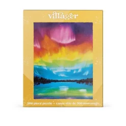 Puzzle 500 pièces : Aurores boréales arc-en-ciel - Villager Puzzles